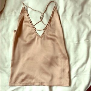 Sabo skirt champagne backless top size small